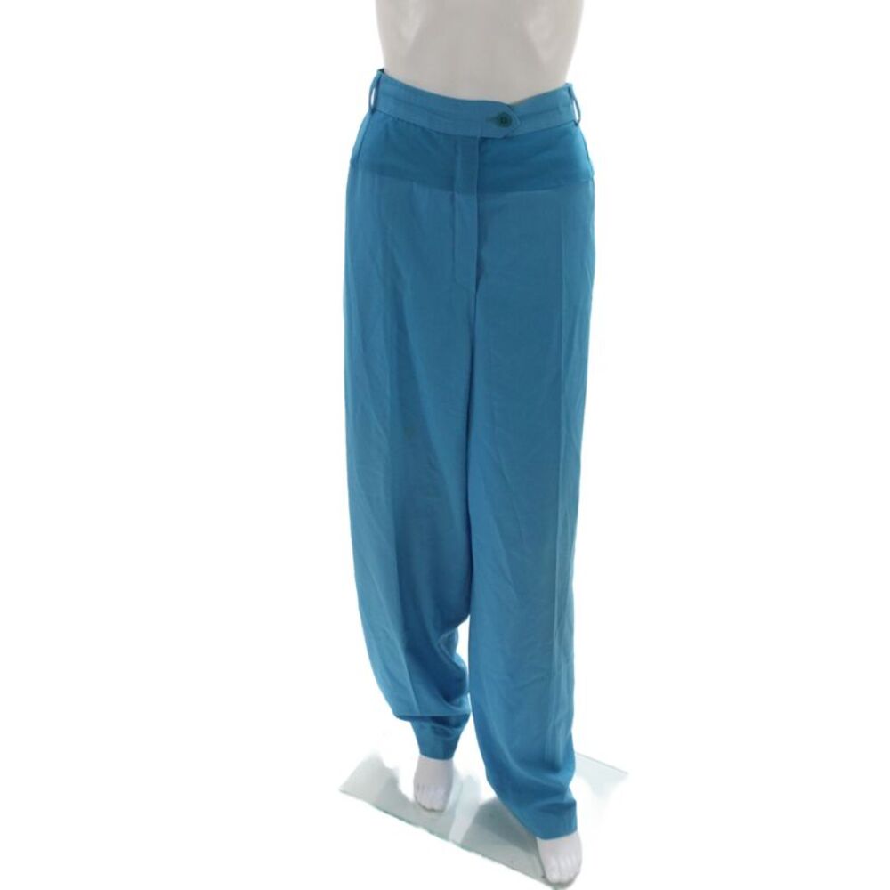 Escada Margaretha Ley Women Dress Pants Blue Wool Size 44